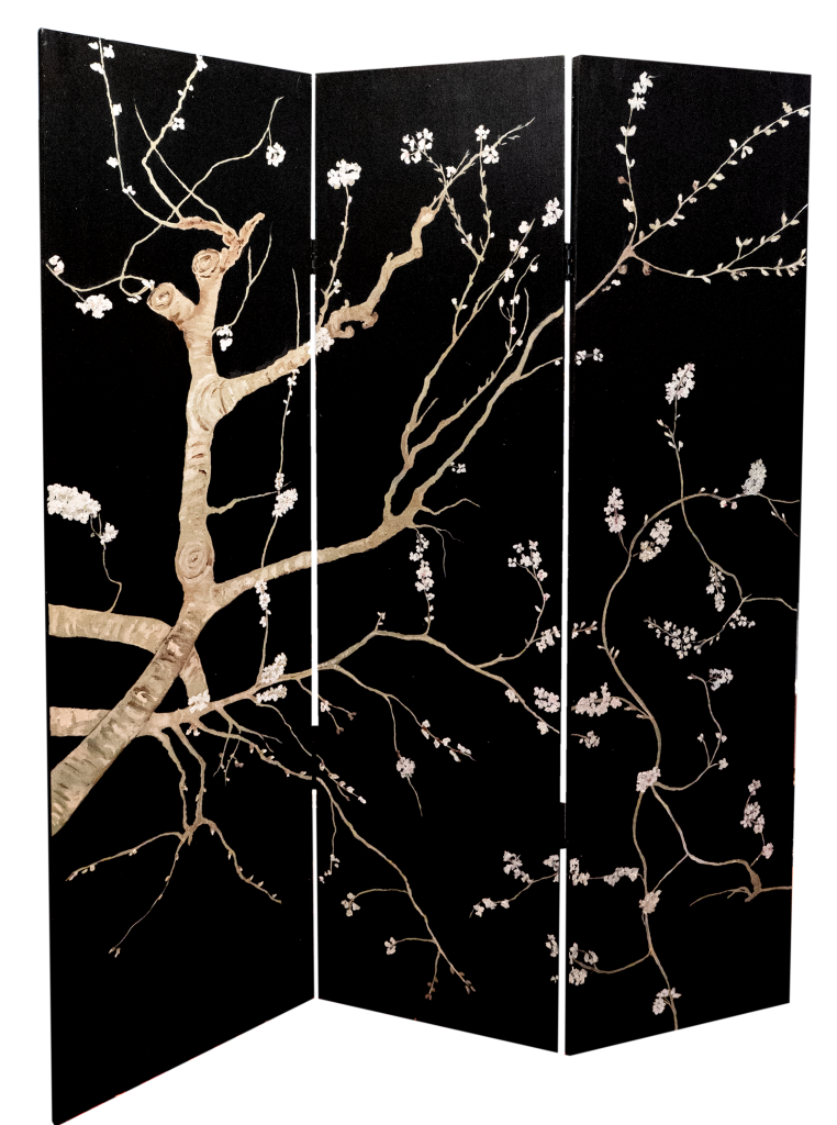 screen front, almond blossom